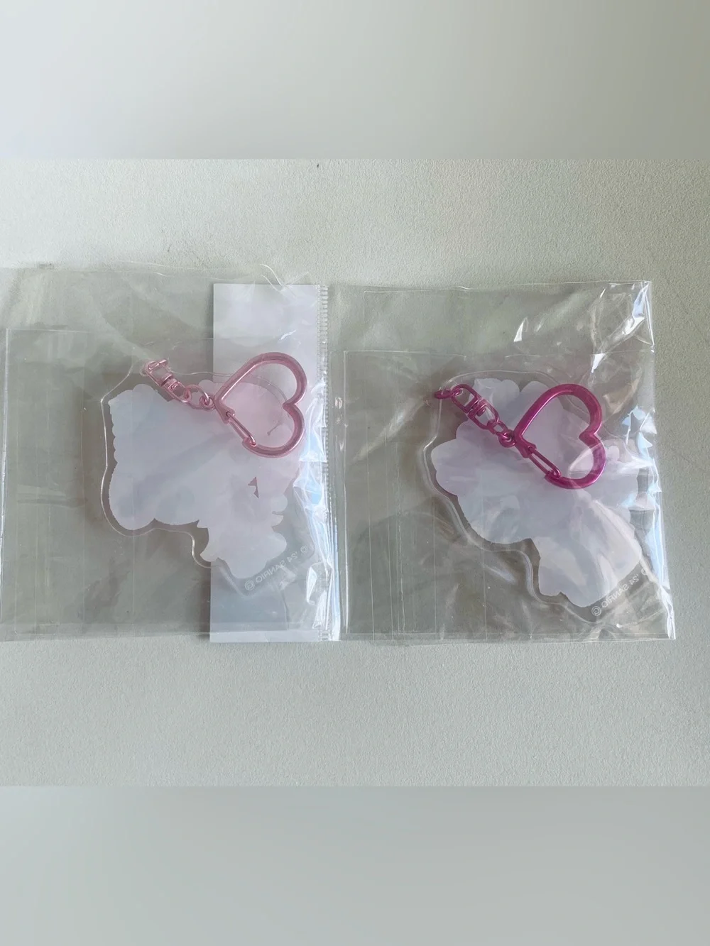 Sanrio Hello Kitty White and Pink Ice Cream Charm Keychain